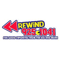 Rewind 92.5 & 104.1 logo