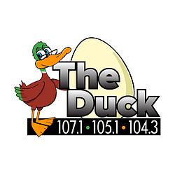 107.1 The Duck logo