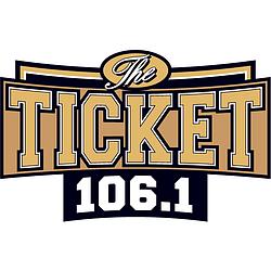 106.1 The Ticket Radio logo