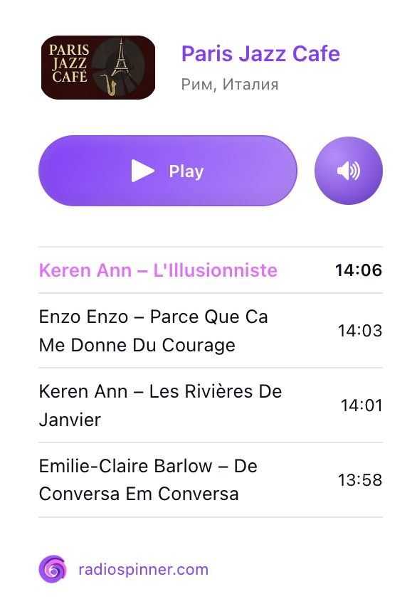 Player widget preview
